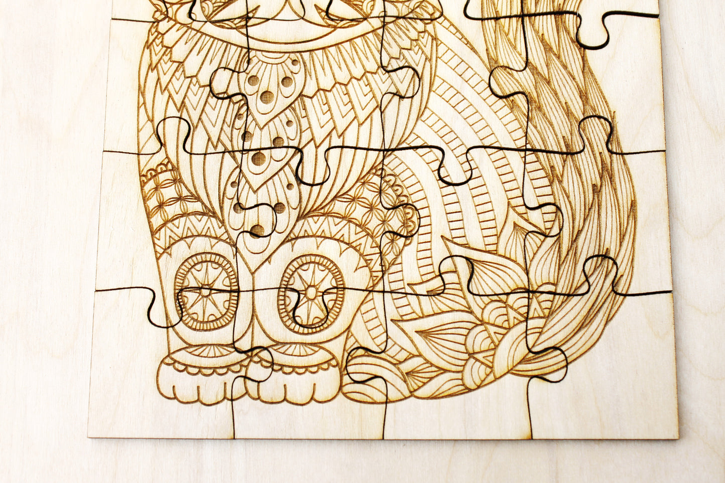 Wooden puzzle - Cat - kids adult puzzle - laser cut puzzle blank 8x6 inch - Wooden Puzzle - engraving puzzle - made of plywood
