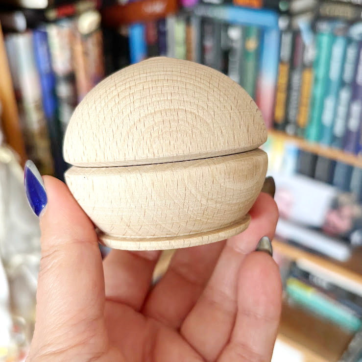 Round wooden beech box 70x50 mm – handmade natural wood storage container – unfinished jewelry box – eco gift box – craft supply
