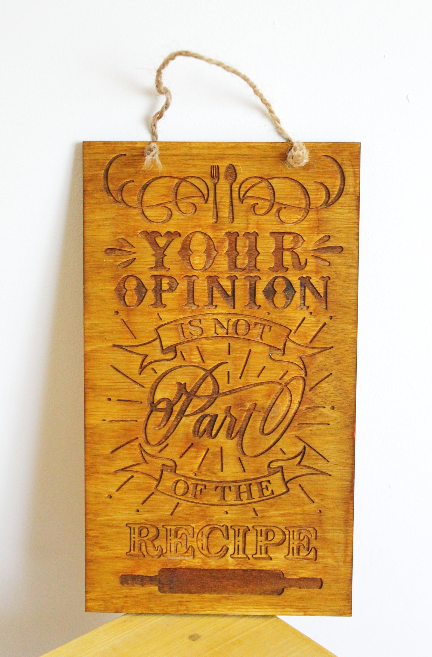 Wall hanging wooden plaque/sign - Kitchen picture, Cooking lover gift, Country decor, Housewarming gift, Farmhouse wall art