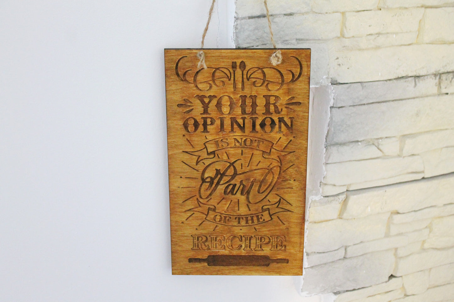 Wall hanging wooden plaque/sign - Kitchen picture, Cooking lover gift, Country decor, Housewarming gift, Farmhouse wall art