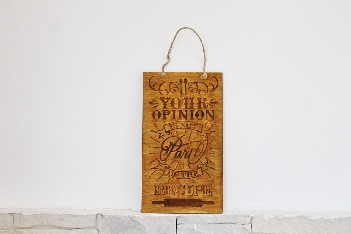 Wall hanging wooden plaque/sign - Kitchen picture, Cooking lover gift, Country decor, Housewarming gift, Farmhouse wall art