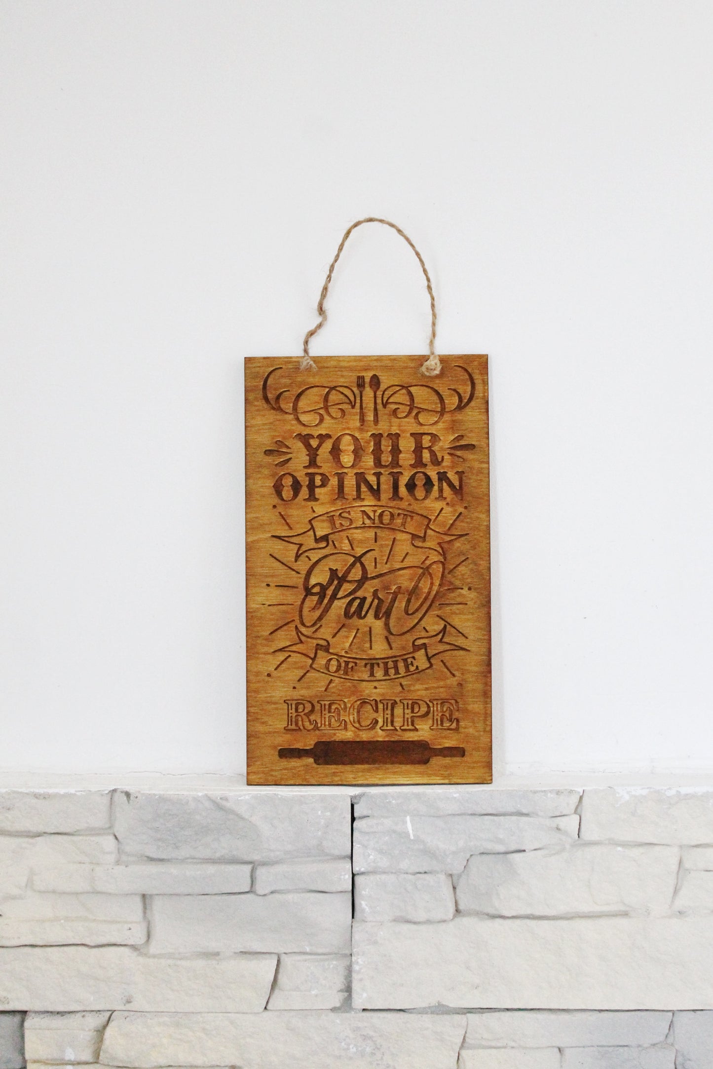 Wall hanging wooden plaque/sign - Kitchen picture, Cooking lover gift, Country decor, Housewarming gift, Farmhouse wall art