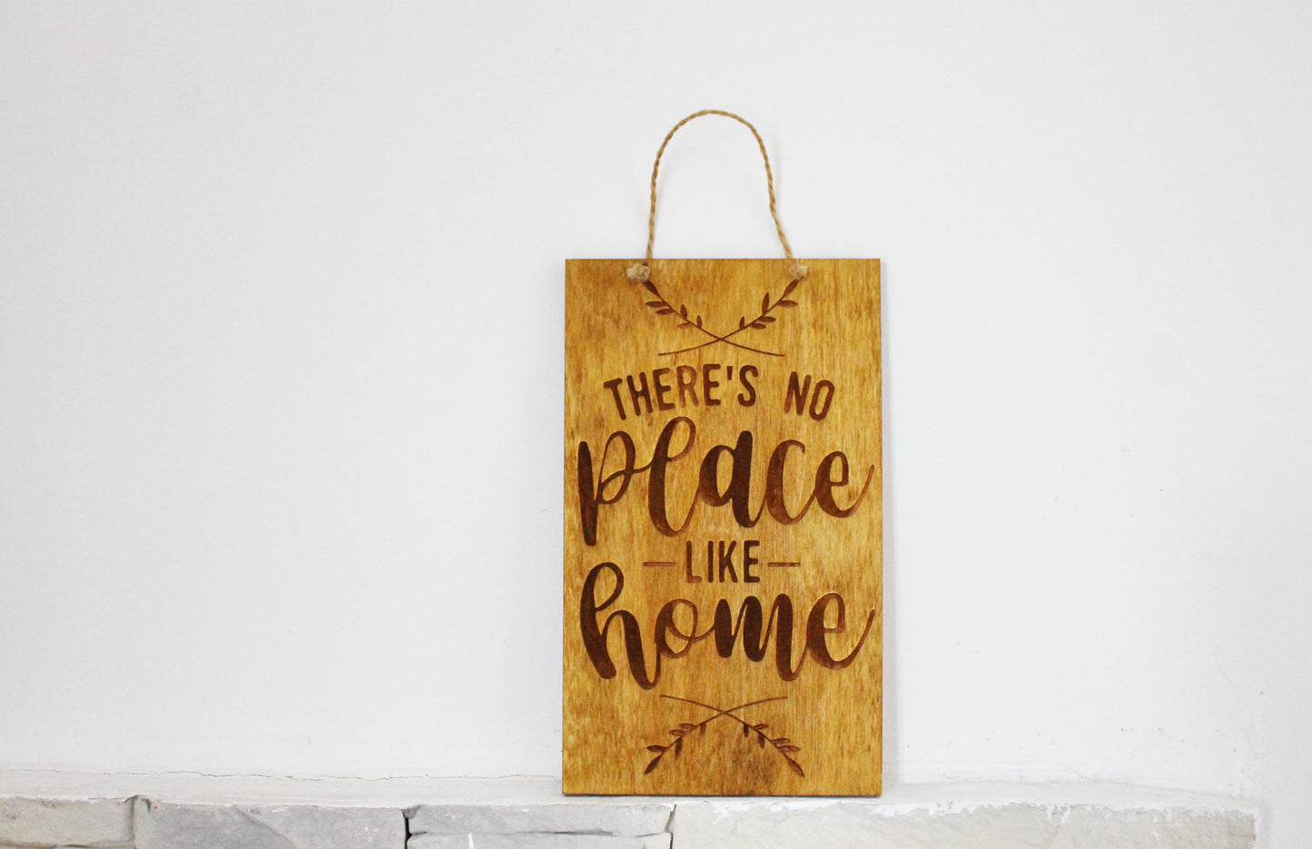 Wall hanging wooden plaque/sign - There's no place like HOME wall art - Country decor, Housewarming gift, Farmhouse wall art