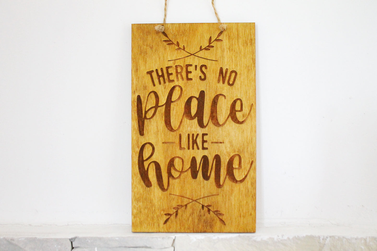 Wall hanging wooden plaque/sign - There's no place like HOME wall art - Country decor, Housewarming gift, Farmhouse wall art