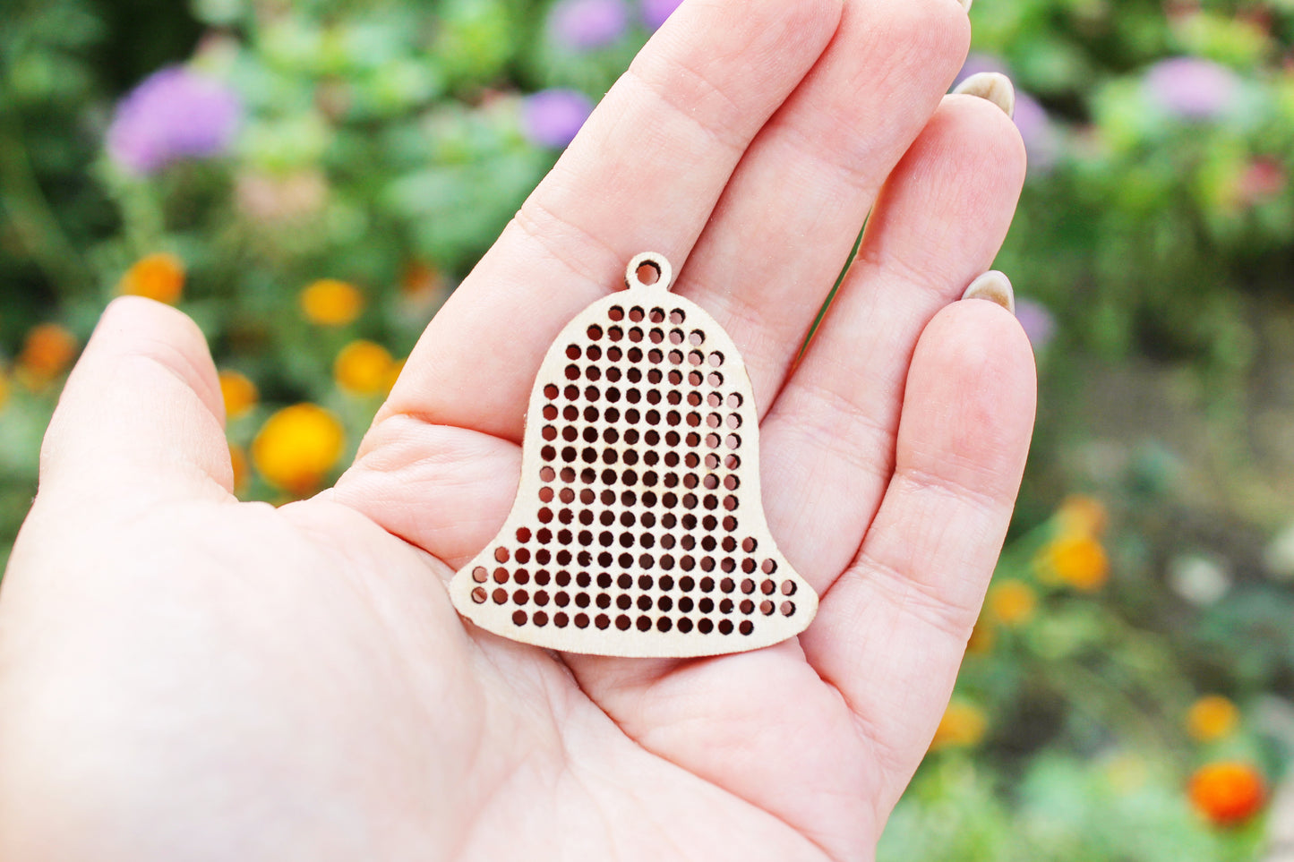 Bells Cross stitch pendant blanks - blanks Wood Needlecraft Pendant - different sizes