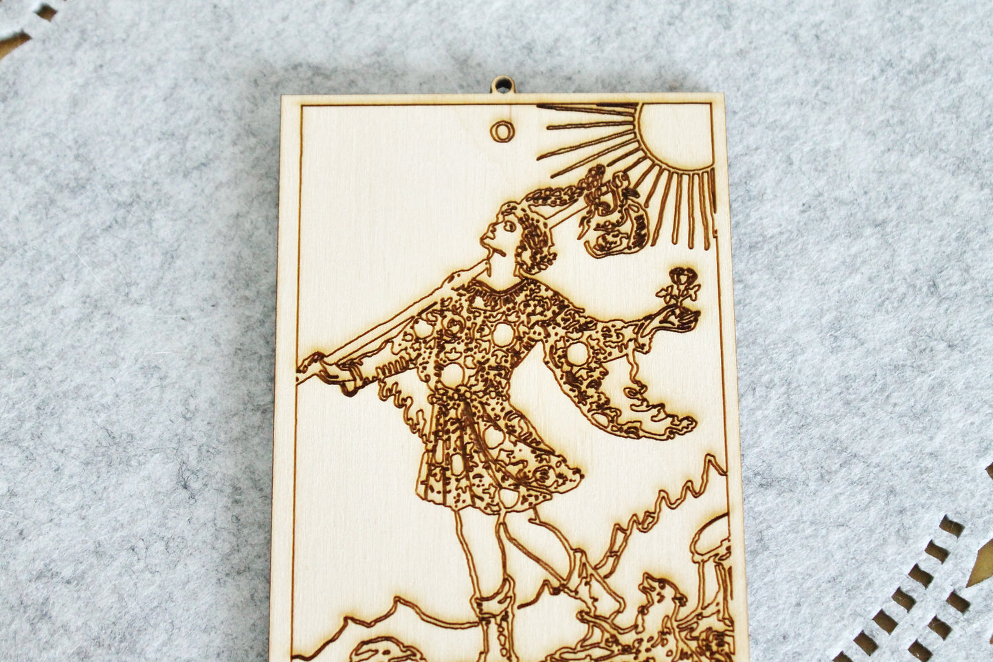 Wooden Tarot ornaments - 5x3 inches - laser cut TAROT cards - made of plywood (all deck soon with time)