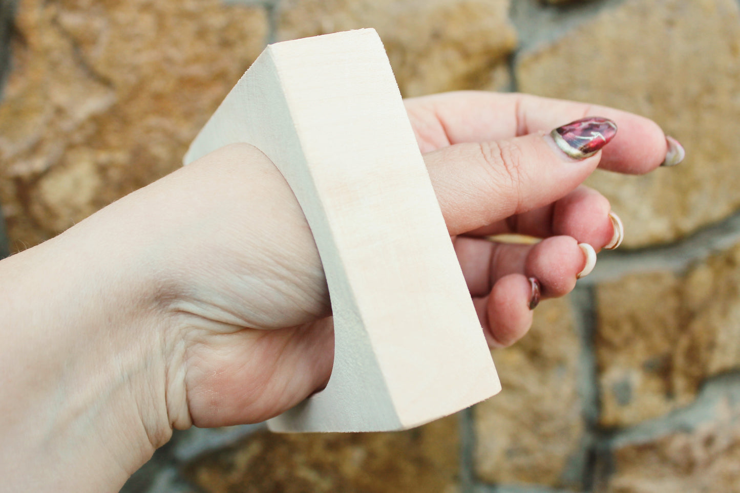 Wooden square bangle/bracelet 25 mm - 1 inches - unfinished bracelet - natural eco friendly - made of linden wood