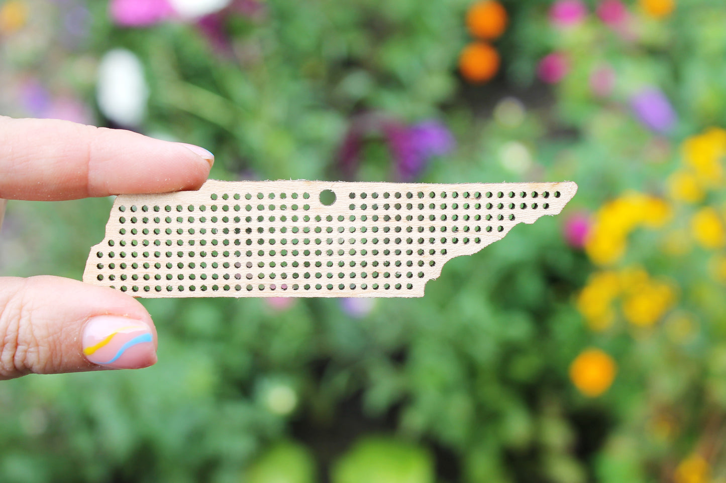 Tennessee state cross stitch - Laser Cut - unfinished blank - 3.9 inches - Tennessee cross stitch blank