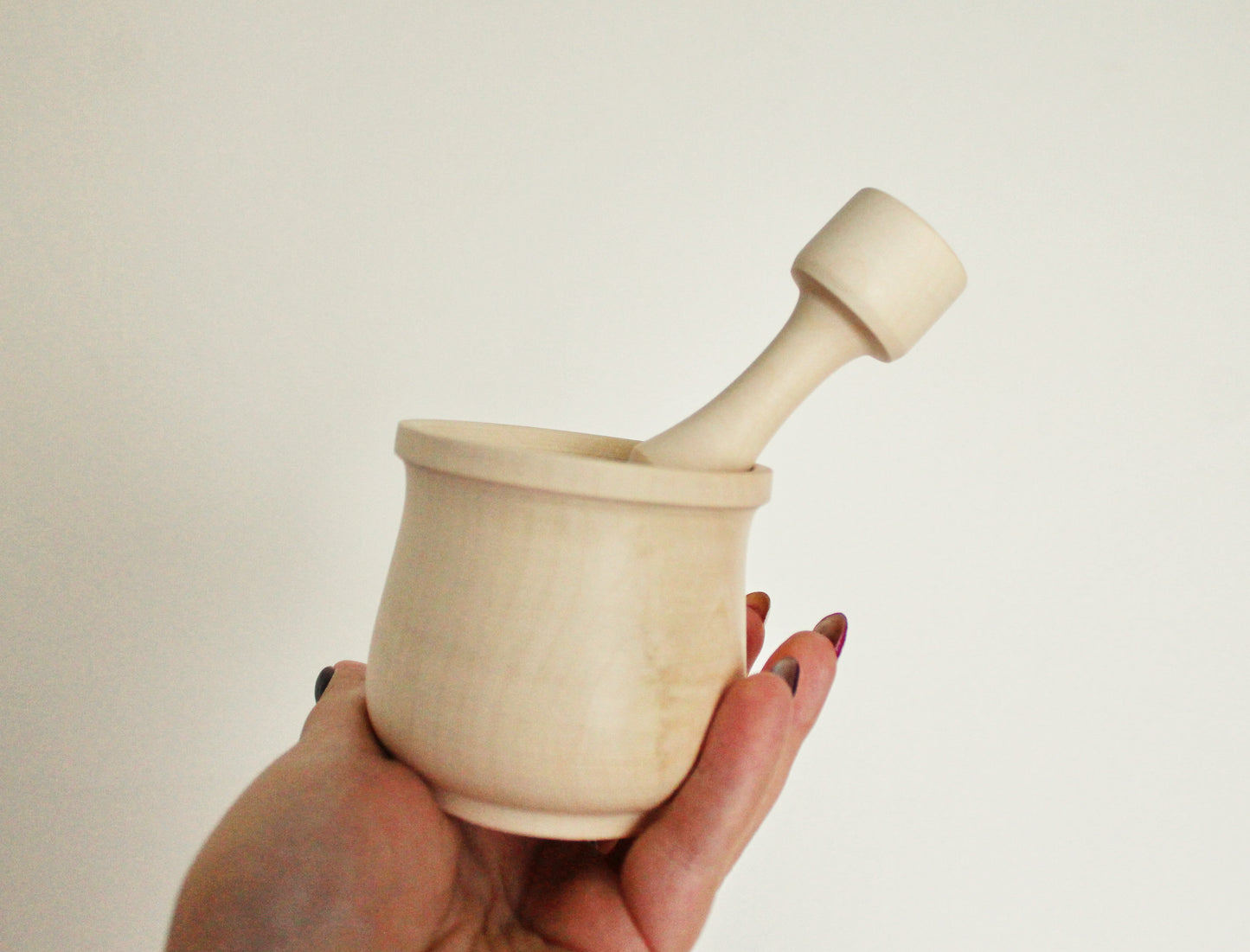 Wooden unfinished - Mortar & Pestle - 71 mm - 2.8 inches - unfinished wooden handmade - made of sycamore wood