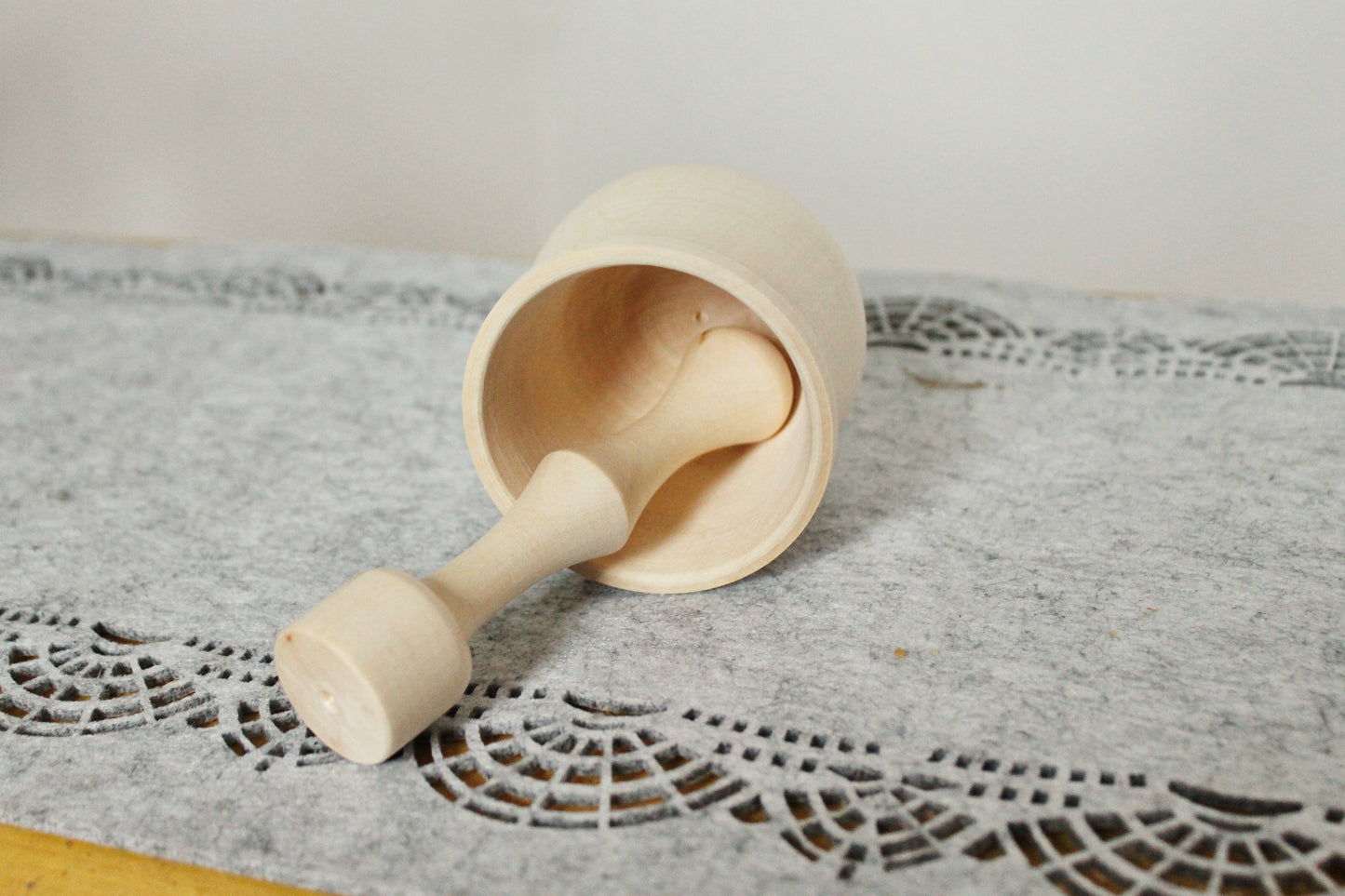 Wooden unfinished - Mortar & Pestle - 71 mm - 2.8 inches - unfinished wooden handmade - made of sycamore wood