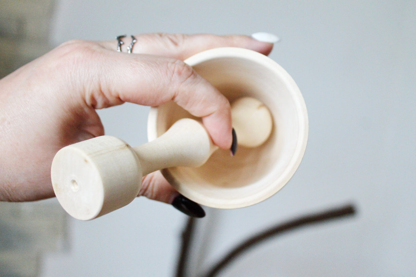 Wooden unfinished - Mortar & Pestle - 71 mm - 2.8 inches - unfinished wooden handmade - made of sycamore wood