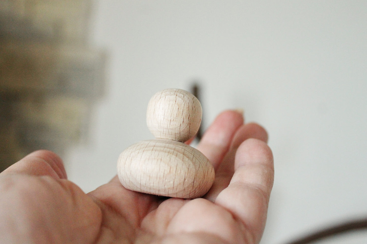 Set of two Small wooden dolls - 40 mm - 1.6 inches - unfinished wooden handmade dolls- made of beech wood