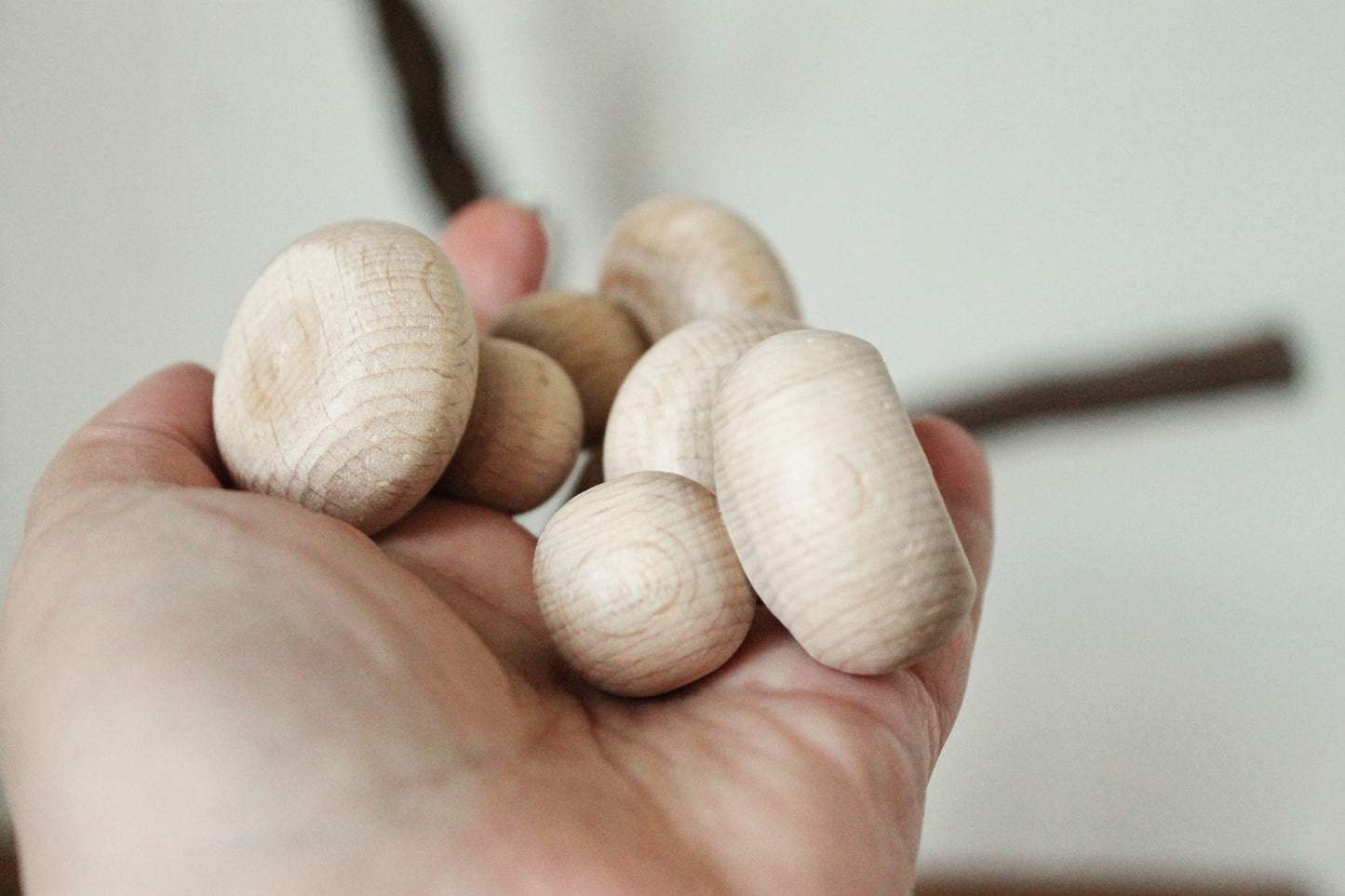 Set of two Small wooden dolls - 40 mm - 1.6 inches - unfinished wooden handmade dolls- made of beech wood