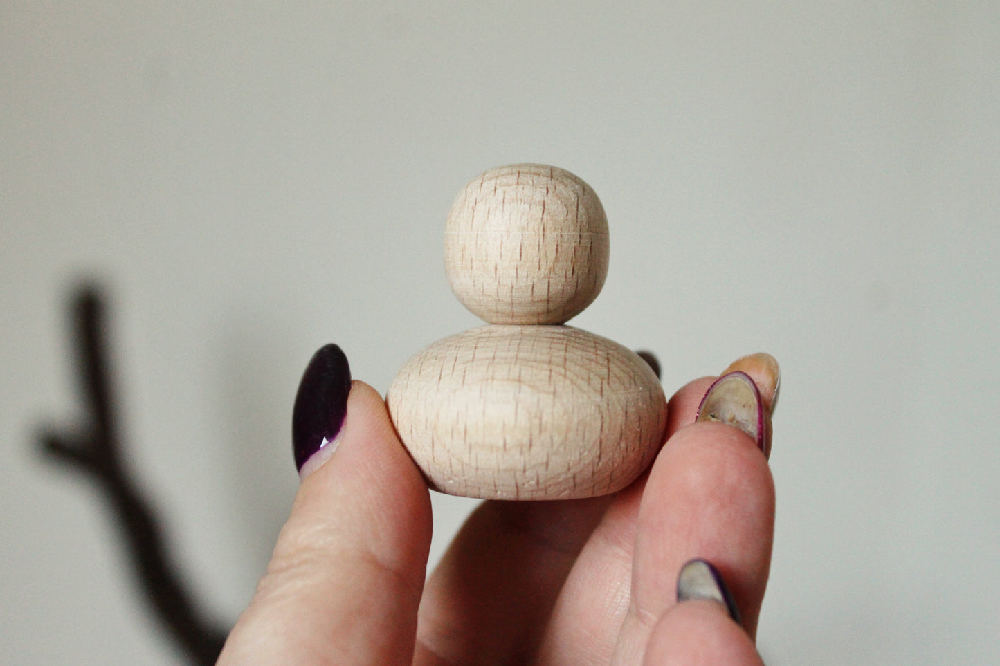 Set of two Small wooden dolls - 40 mm - 1.6 inches - unfinished wooden handmade dolls- made of beech wood