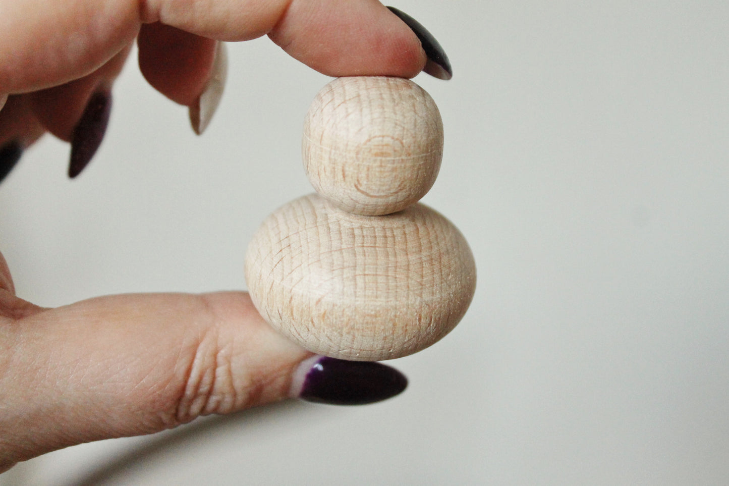 Set of two Small wooden dolls - 40 mm - 1.6 inches - unfinished wooden handmade dolls- made of beech wood