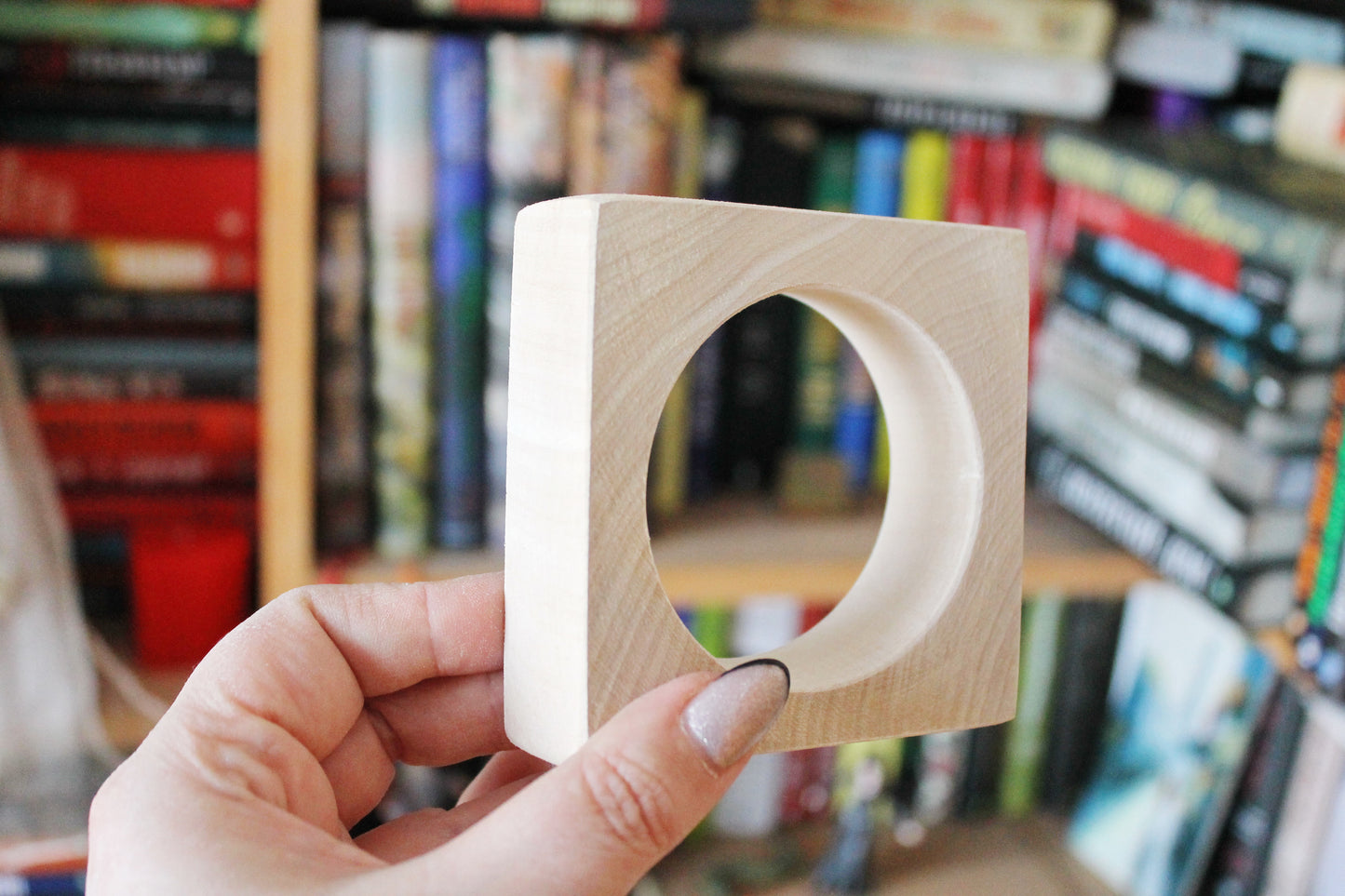 Wooden square bangle/bracelet 25 mm - 1 inches - unfinished bracelet - natural eco friendly - made of linden wood