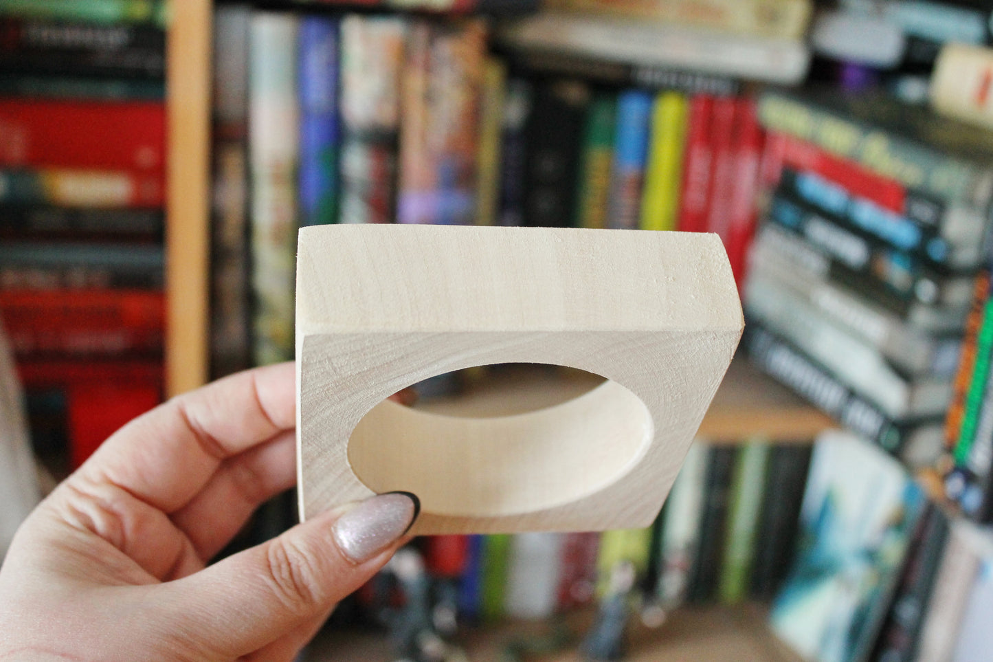 Wooden square bangle/bracelet 25 mm - 1 inches - unfinished bracelet - natural eco friendly - made of linden wood