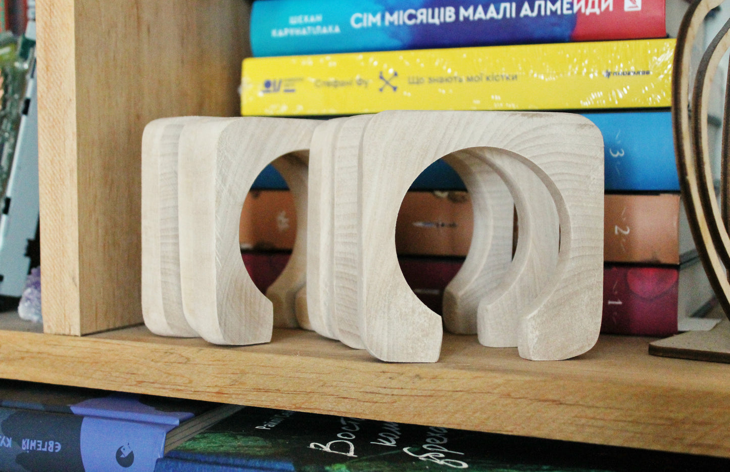 Wooden bracelet unfinished square with a cut - 15 mm high - handmade natural eco friendly fe15