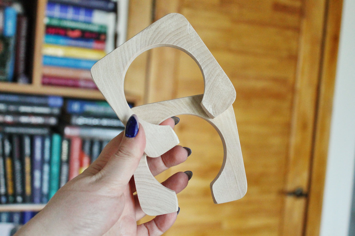 Wooden bracelet unfinished square with a cut - 15 mm high - handmade natural eco friendly fe15