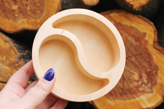 Round handmade unfinished wooden box 130 mm - 5.1 inches - without lid - natural, eco friendly - candle mold - alder wood