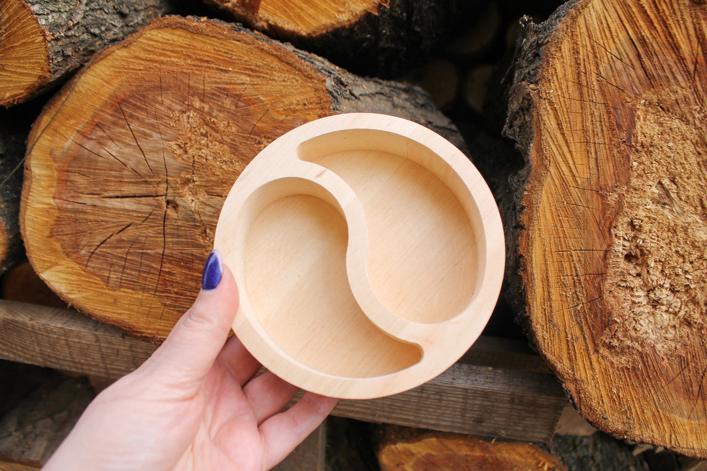 Round handmade unfinished wooden box 130 mm - 5.1 inches - without lid - natural, eco friendly - candle mold - alder wood