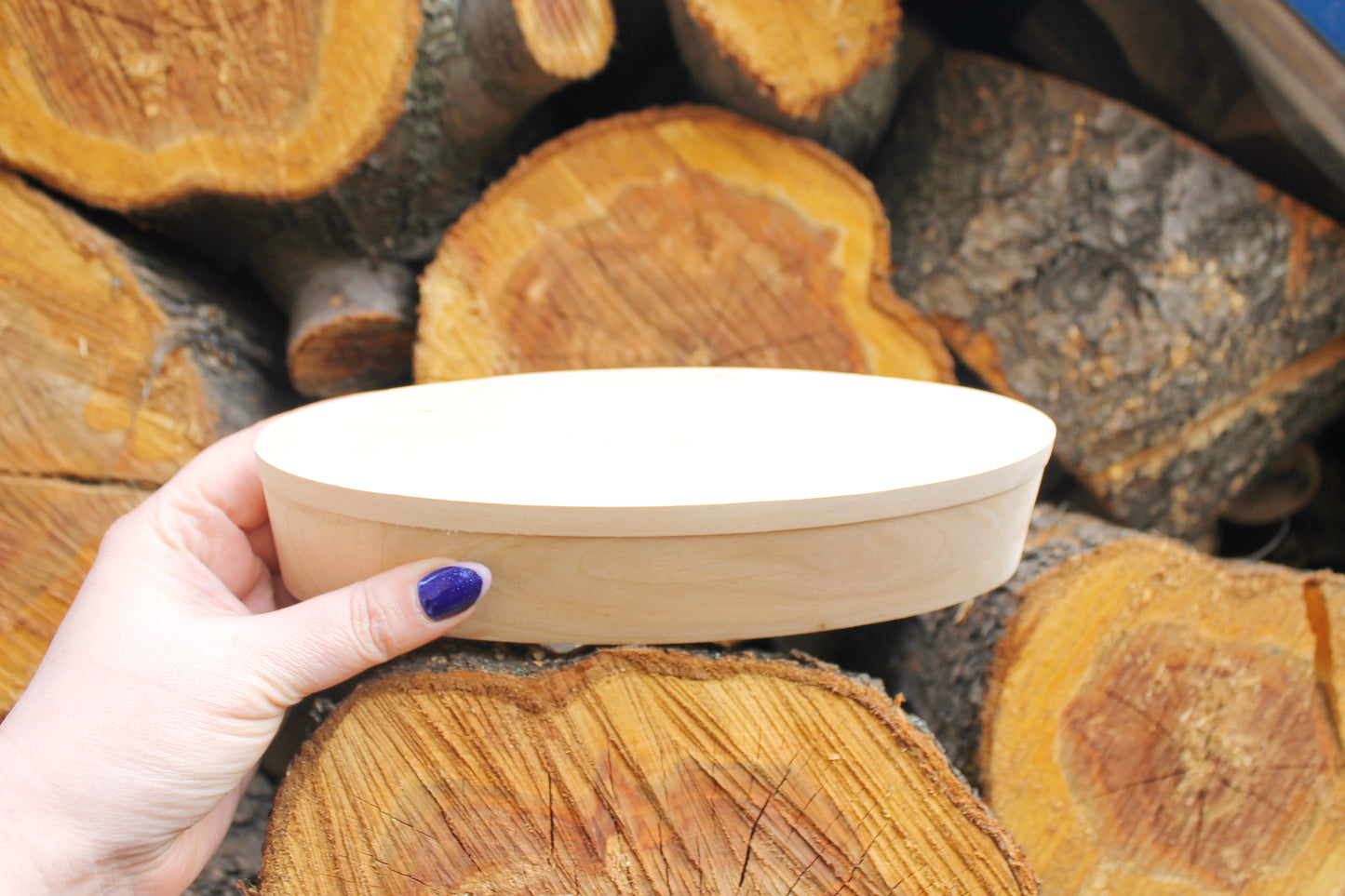 Oblong handmade unfinished wooden box 210x60 mm - 8.3x2.4 inches - with lid - natural, eco friendly - candle mold - alder wood