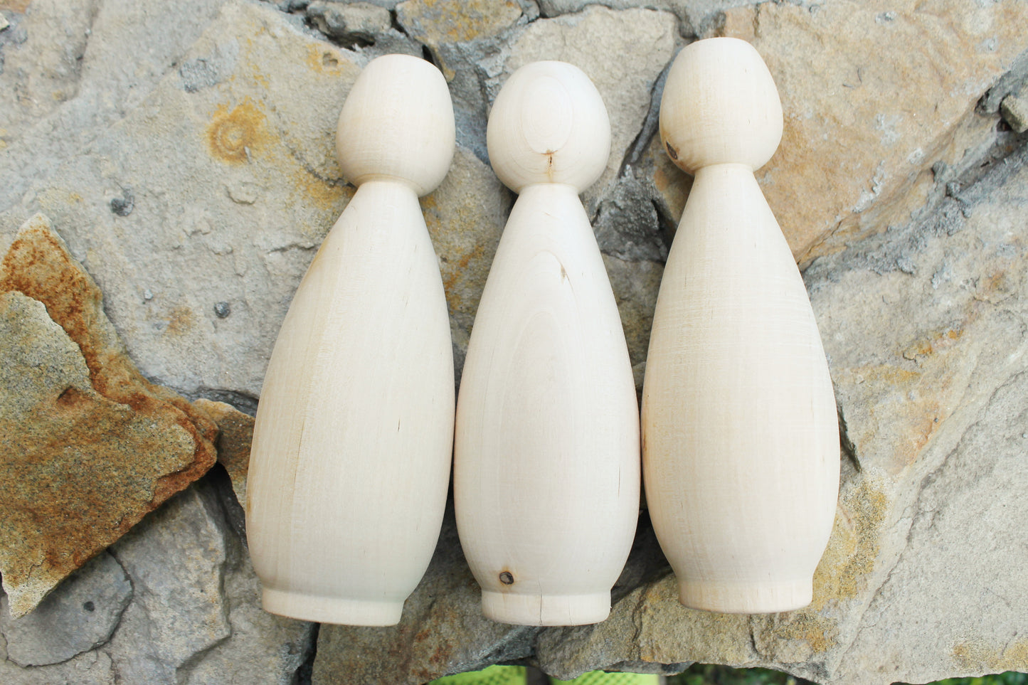 Unfinished Wooden Doll / Skittle – 8.1” Tall | DIY Beech Wood Figure - unfinished wooden skittle
