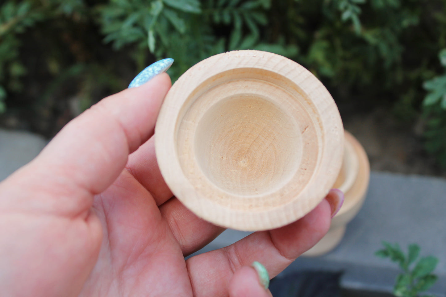 Wooden Egg Trinket Box with Stand – Handmade Alder Jewelry Keepsake Box, Rustic Easter Decor, Natural Wood Gift - 4.5 inches