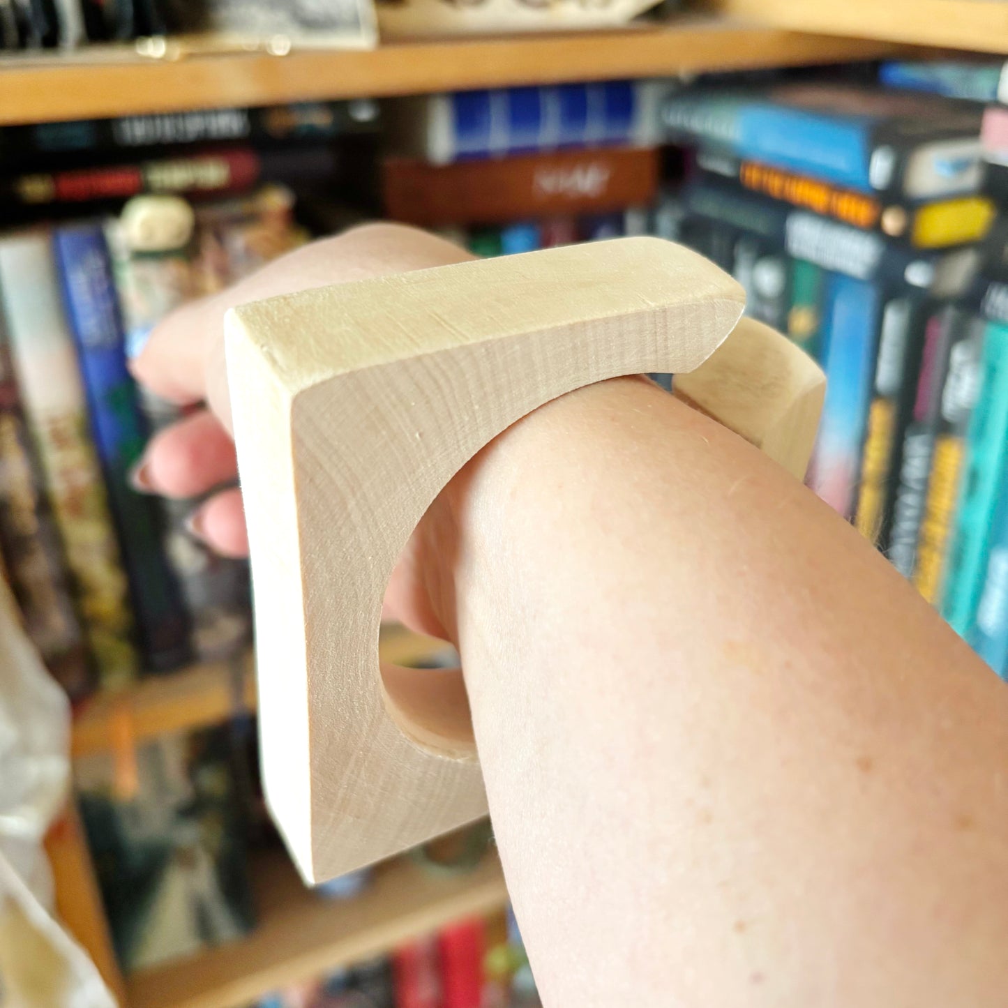 Handmade Wooden Bracelet from Natural Linden wood – Unique Eco Jewelry, Perfect Gift for Him or Her - 20 mm / 68 mm diameter - MA20