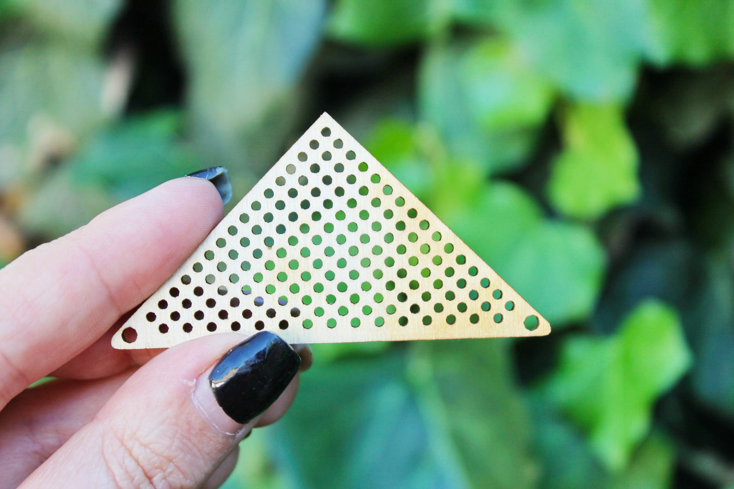 SET OF 5 - Triangle Cross stitch pendant blank - blanks Wood Needlecraft Pendant, wooden cross stitch blank