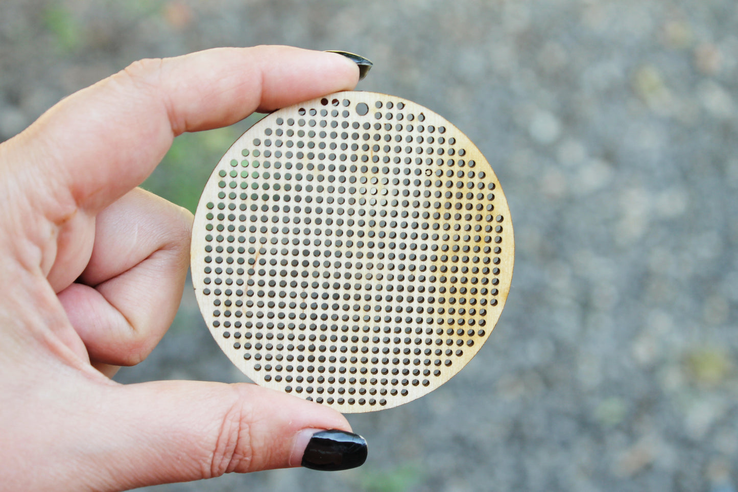 Cross stitch pendant blank - 2.8 inches - Large circle blanks Wood Needlecraft Pendant, Necklace or Earrings - wooden cross stitch blank