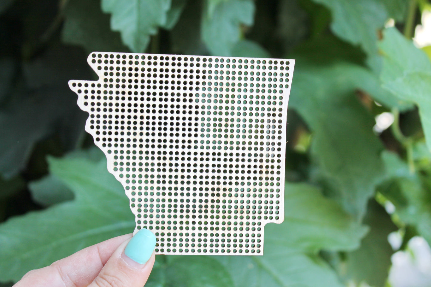 Arkansas state cross stitch - Laser Cut - unfinished blank - 4.2 inches - Arkansas Map cross stitch