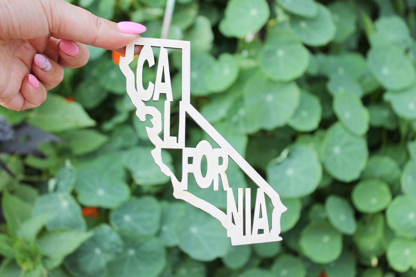 California state inscription - Laser Cut - unfinished blank - California Map Shape Text, Pattern, Stencil, Outline