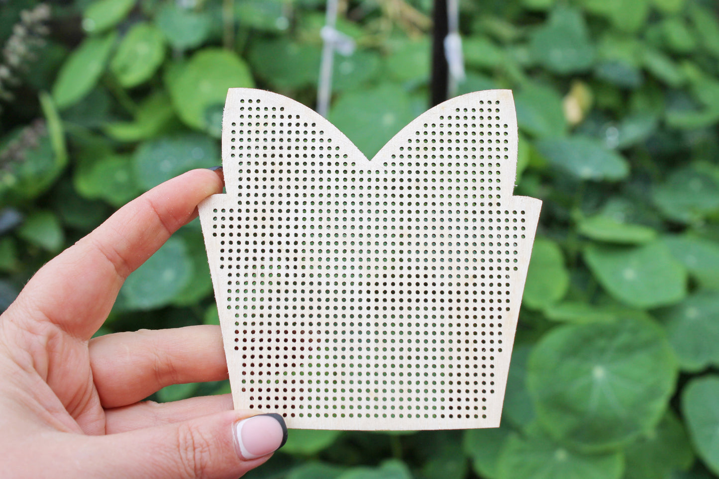 Christmas cross stitch present - Christmas tree present - Cross stitch big blank 110 mm (4.3 inches) - wooden cross stitch blank