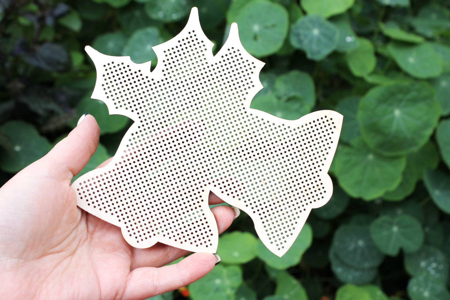 Christmas Bells - Cross stitch big blank 170 mm (6.7 inches) - wooden cross stitch blank - Christmas tree decor - DIY decor