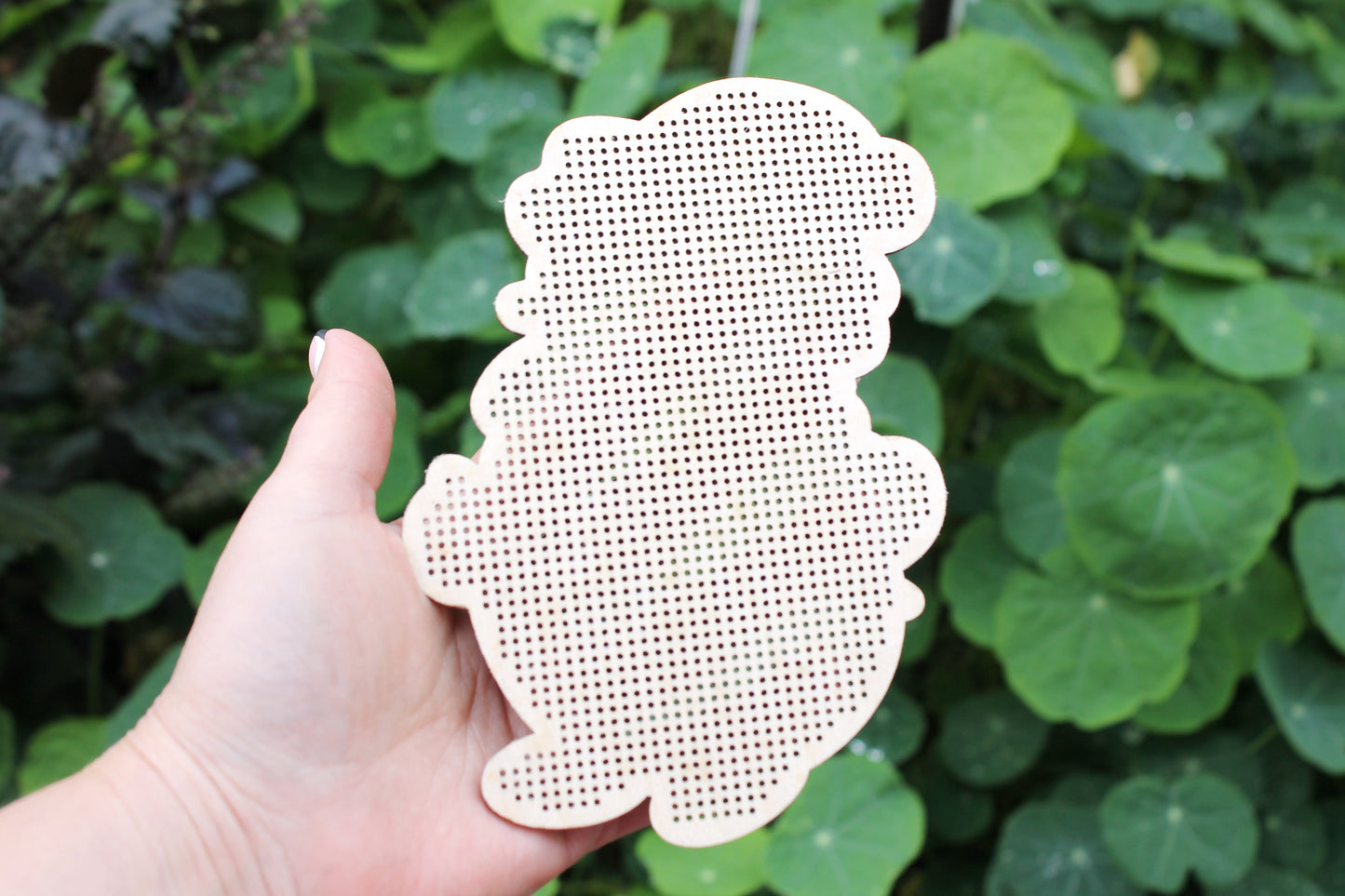 Santa Claus cross stitch blank - Cross stitch big blank 160 mm (6.3 inches) - wooden cross stitch blank - Christmas tree decor - DIY decor