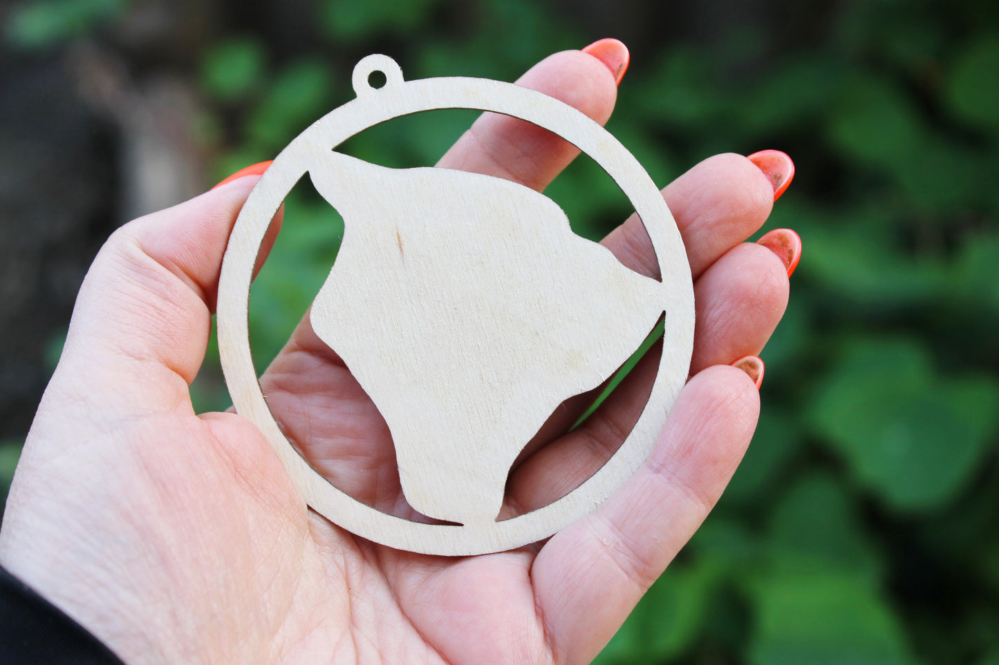 Hawaii state round pendant - Laser Cut - unfinished blank - 3.1 inches - Hawaii Map Inside Circle