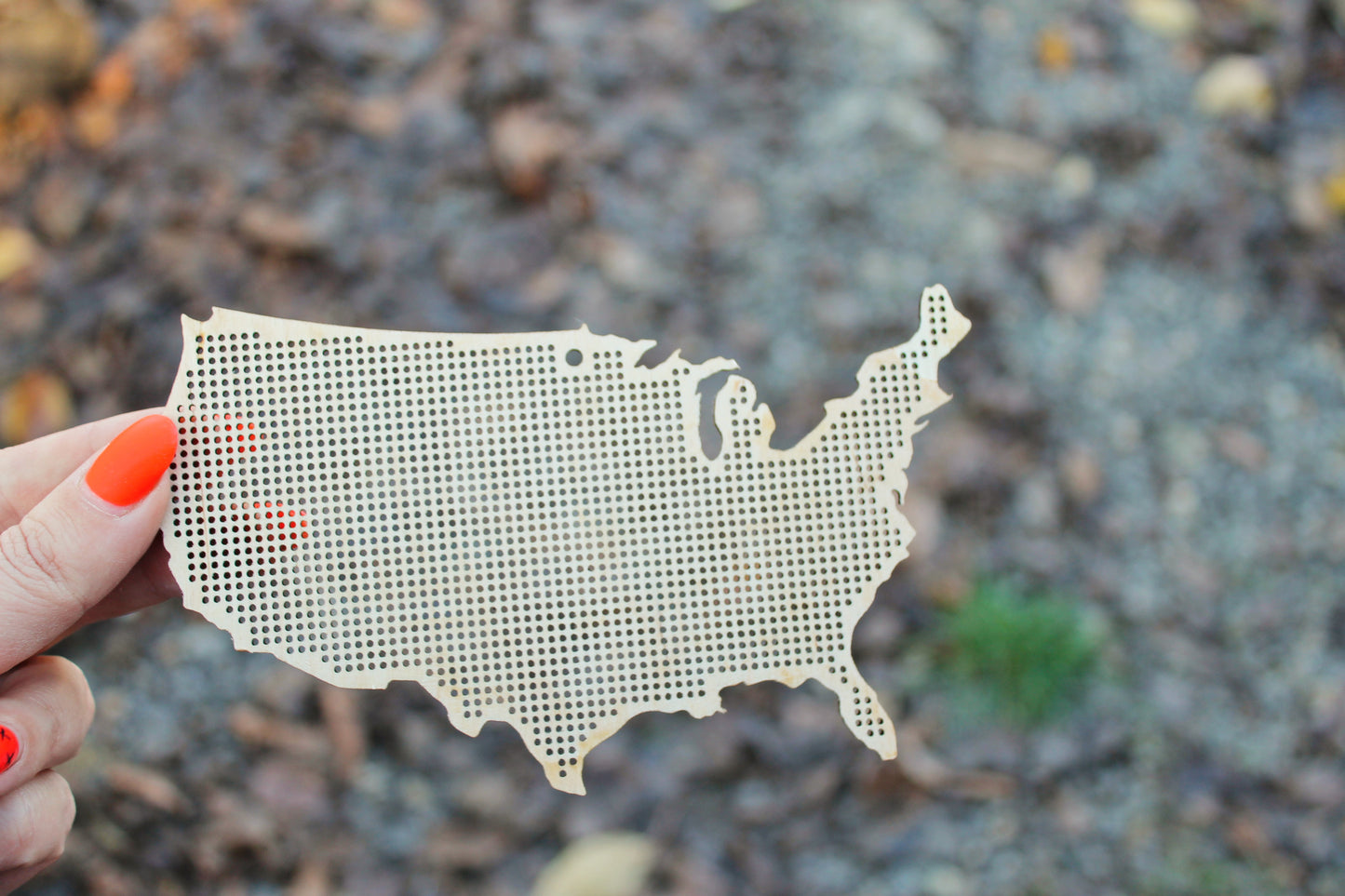 United States - Cross stitch pendant blank 5.9 inches - blanks Wood Needlecraft Pendant - wooden cross stitch blank