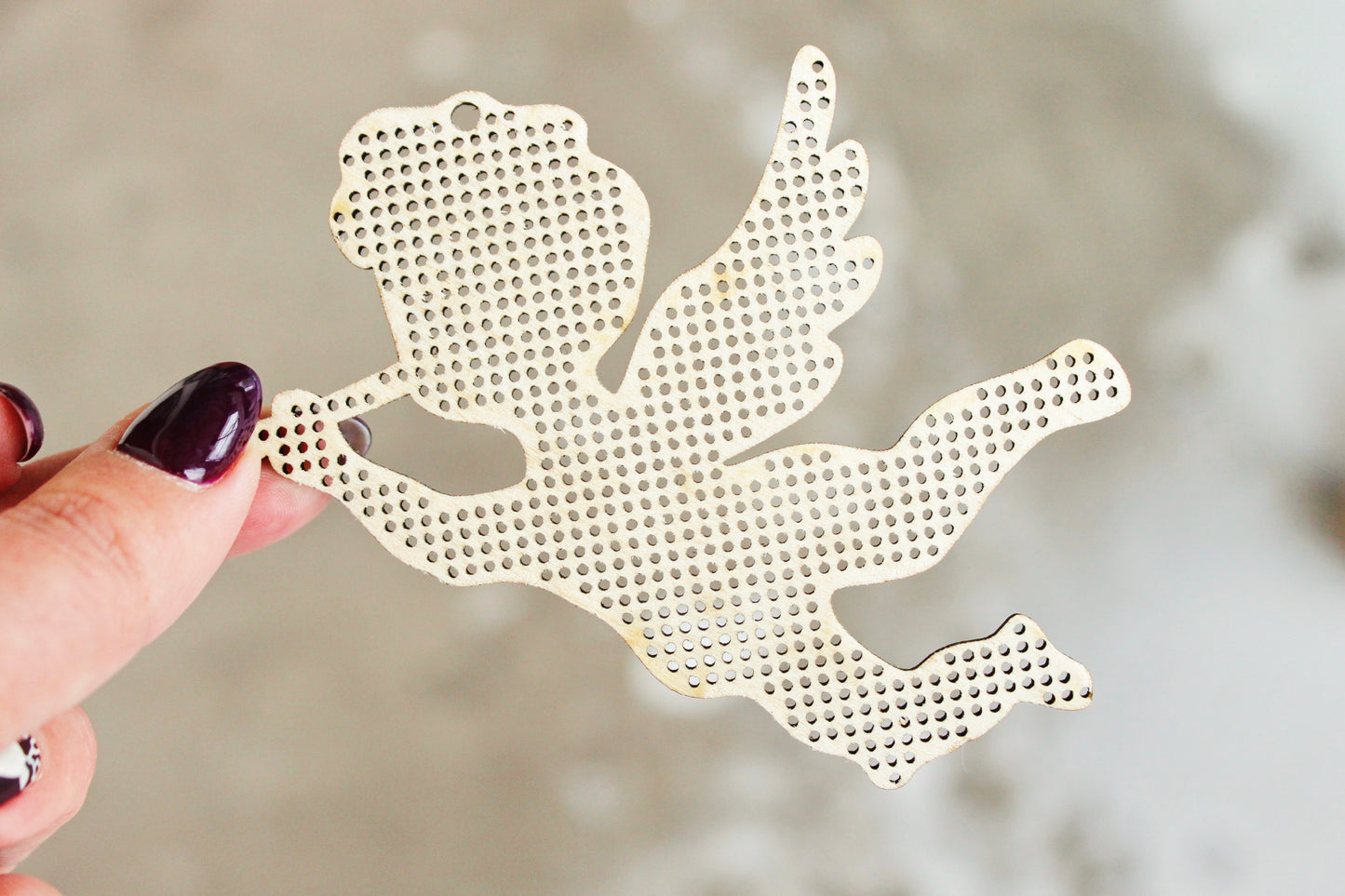 Cherub, Amur, Cupid cross stitch blank - 110 mm - 4.3 inch blanks Wood Needlecraft - wooden cross stitch blank