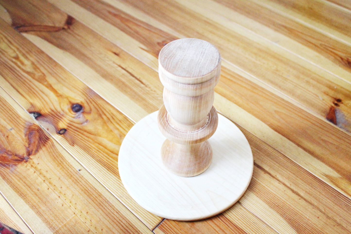 Wooden handmade stand, covered by oil for wood - 8.3 inches - made of linden wood