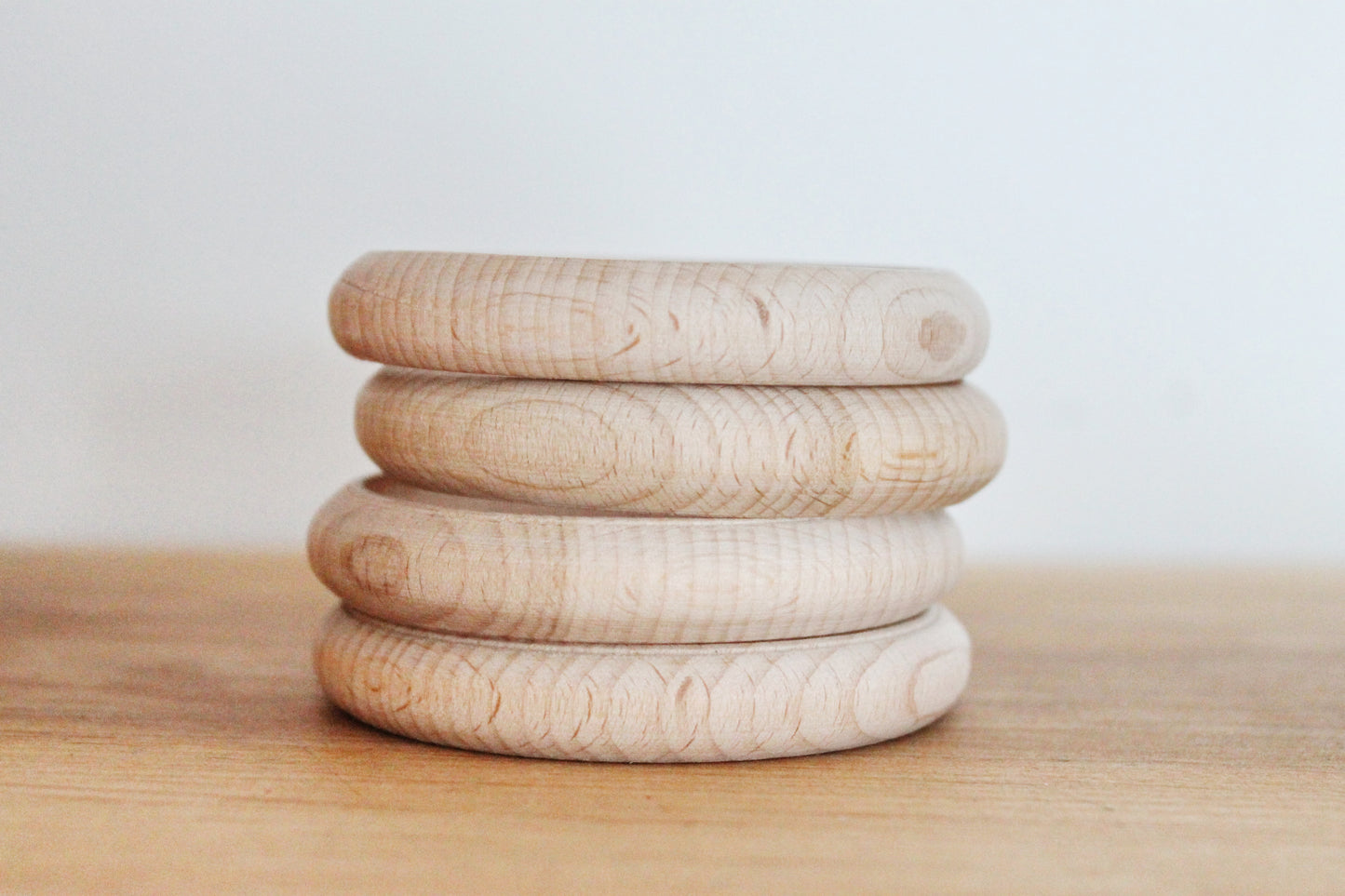 12 mm Wooden bracelet unfinished round - natural eco friendly A12