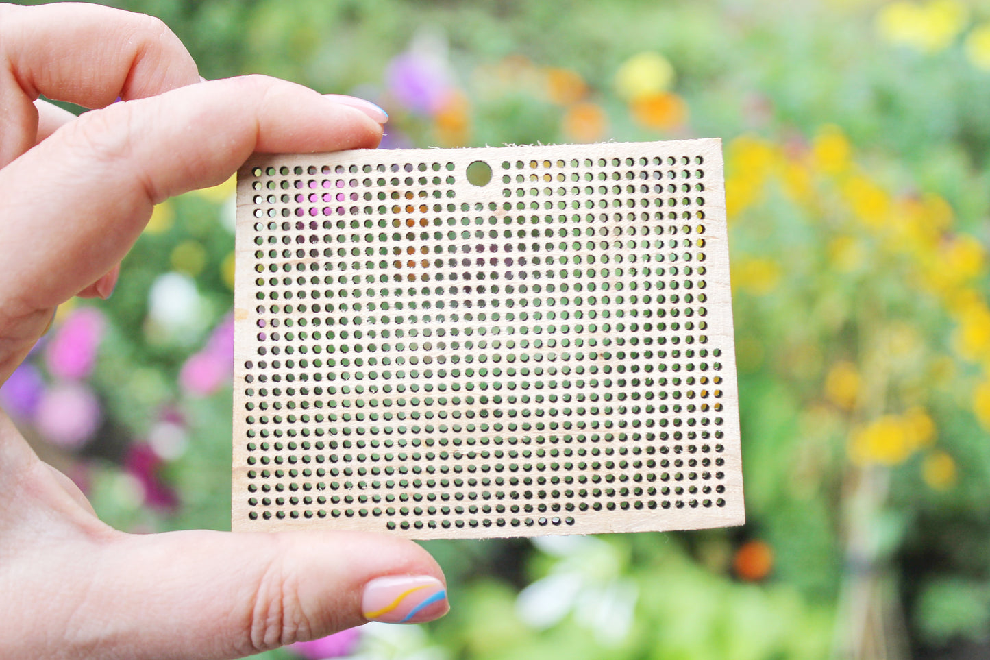 Wyoming state cross stitch - Laser Cut - unfinished blank - 3.3 inches - Wyoming cross stitch blank