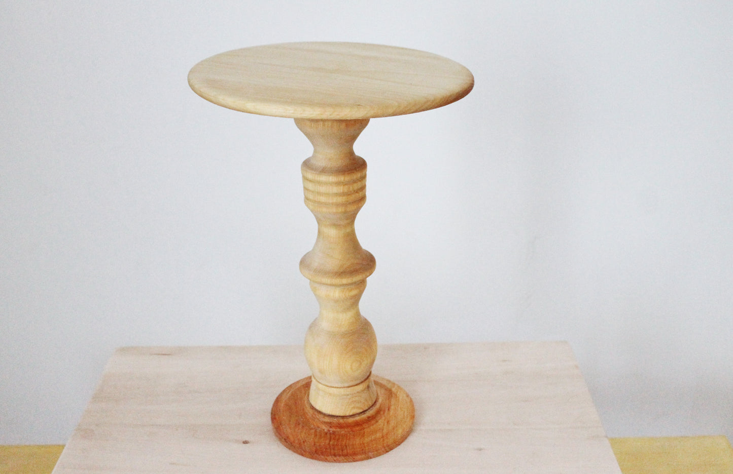 Wooden plant stand, covered by oil for wood - 14.8 inches - handmade flower stand - made of linden wood