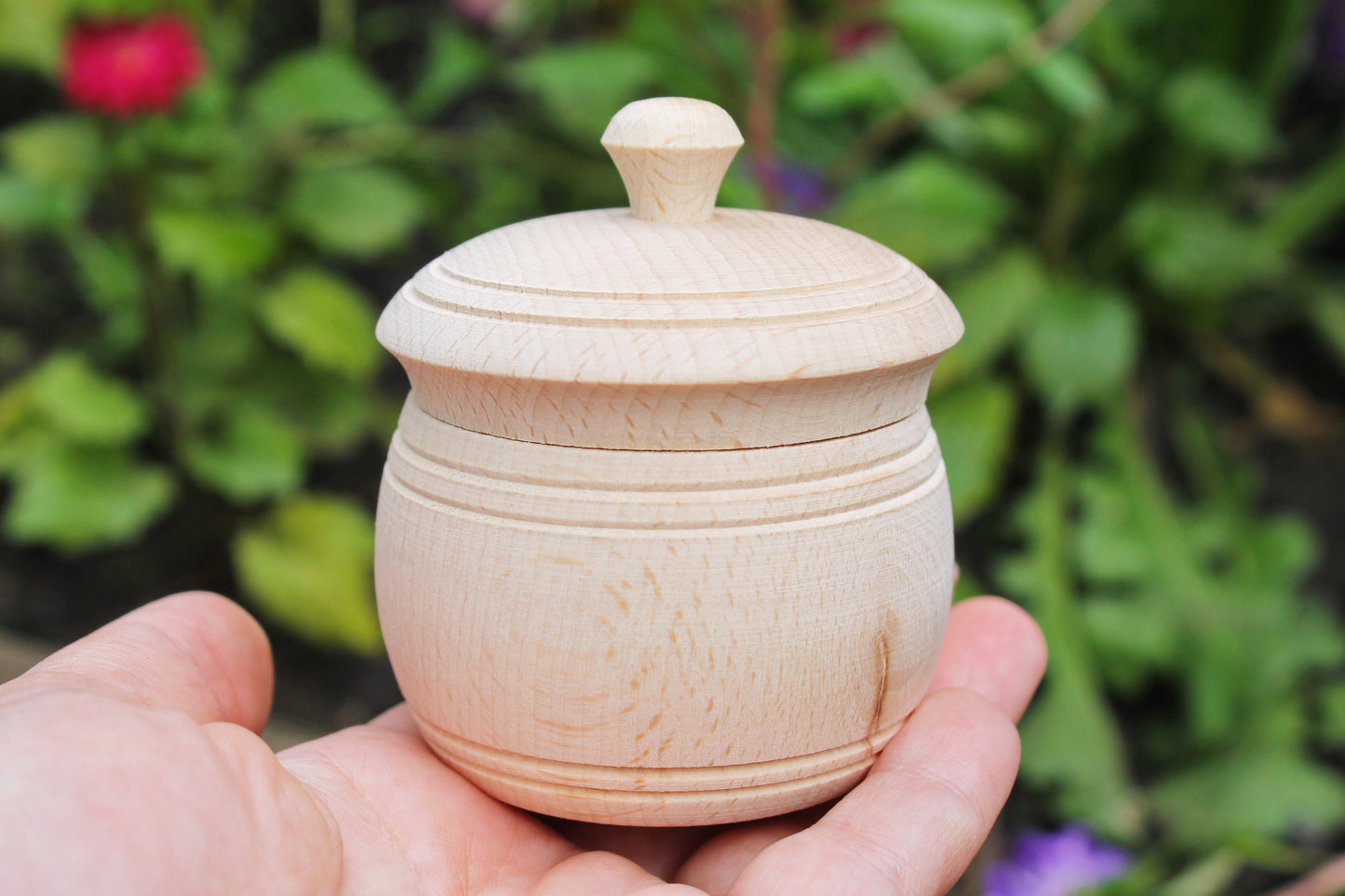Unfinished small wooden barrel (keg) 2.4 x 2.6 inches - natural eco-friendly - made of beech wood