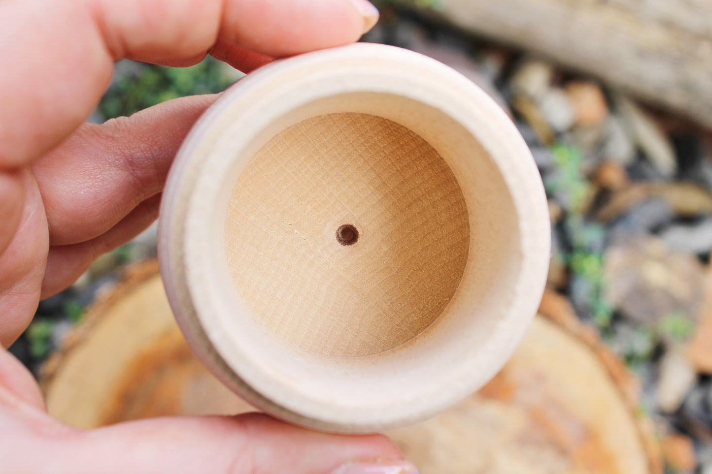 Unfinished small wooden barrel (keg) 2.4 x 2.6 inches - natural eco-friendly - made of beech wood