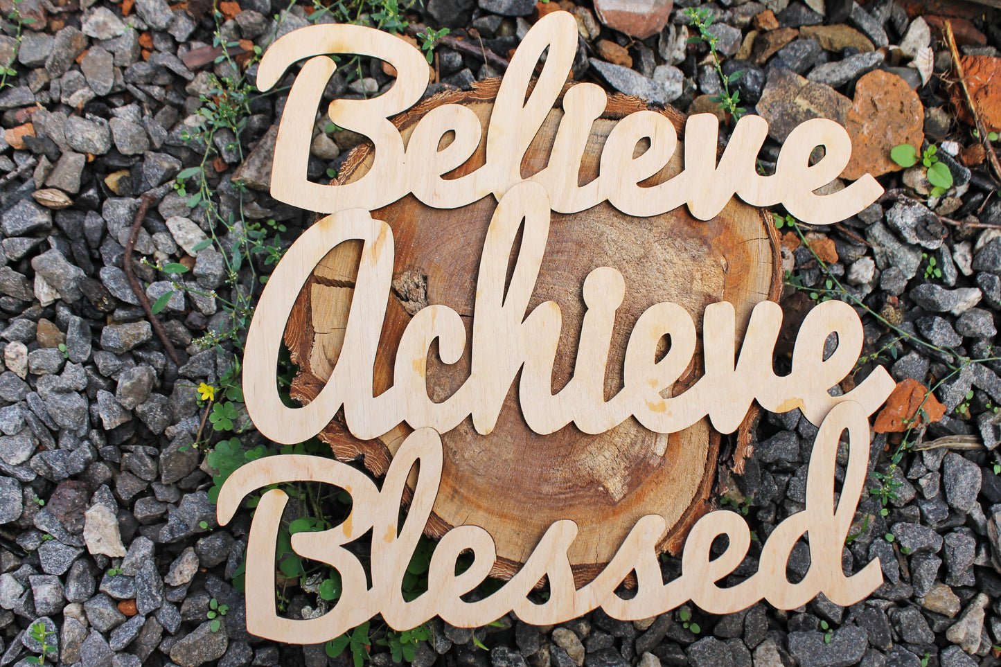 Believe word inscription - Laser Cut inscription - unfinished blank - 11.8 inches - Home Decor - Laser cut wood