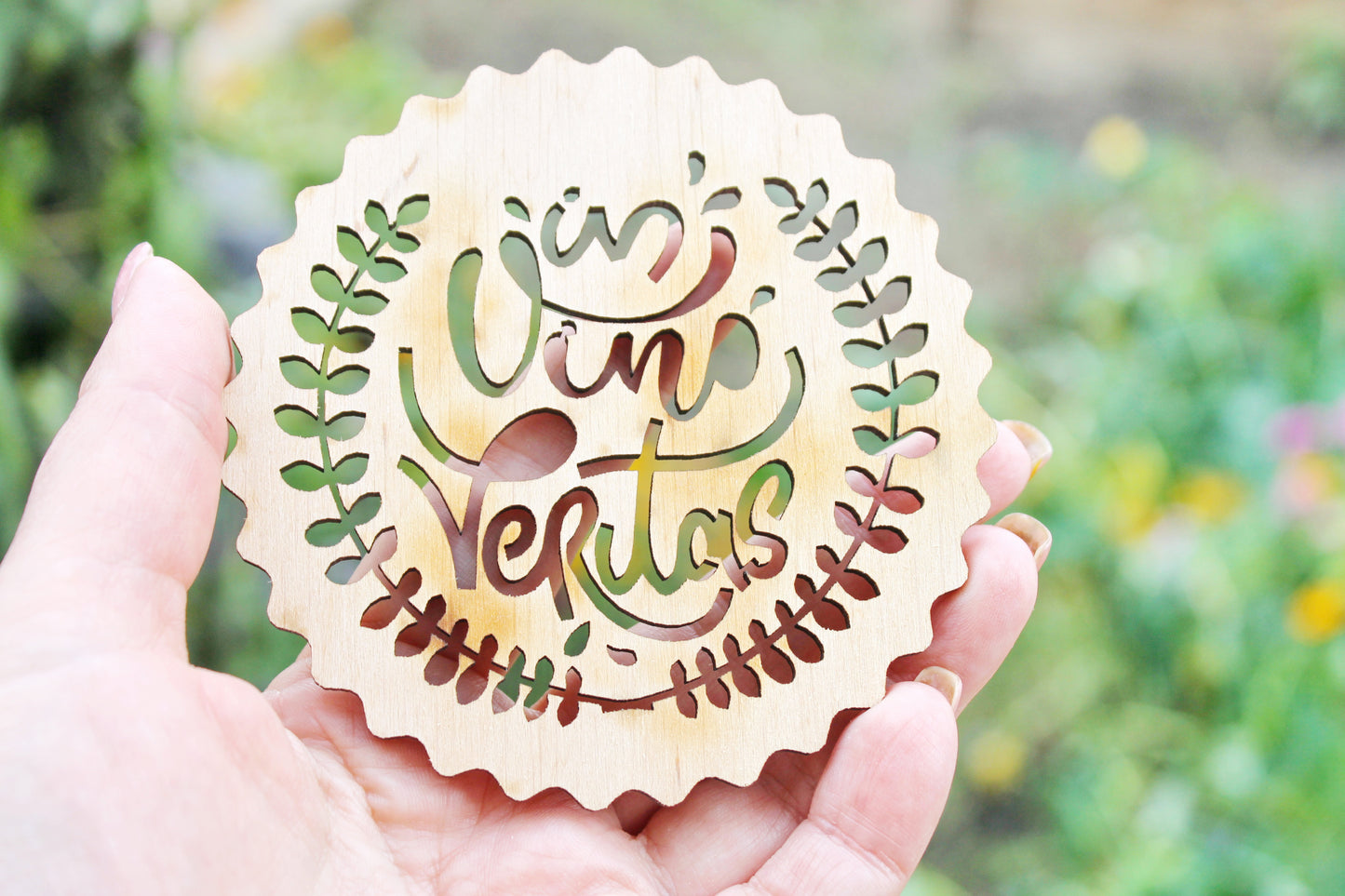 Wine Drink Wooden Coasters - unfinished coasters 3.8 inches - made of high quality plywood - table decor, Modern coasters