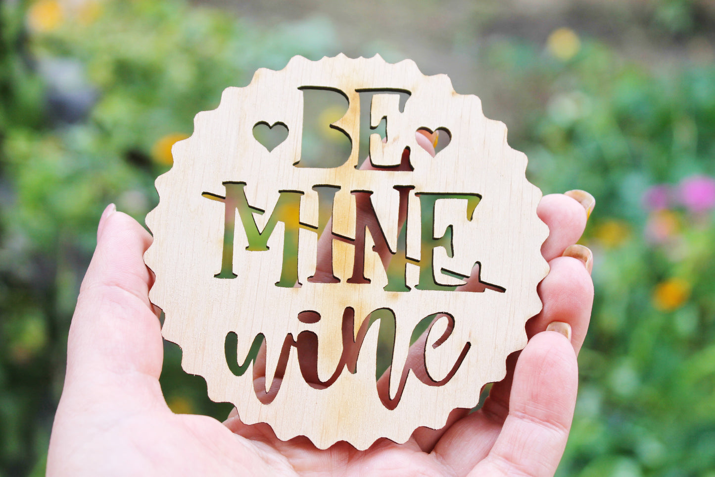 Wine Drink Wooden Coasters - unfinished coasters 3.8 inches - made of high quality plywood - table decor, Modern coasters