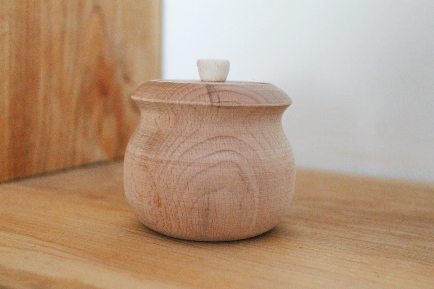 Unfinished wooden barrel (keg) 60x70 mm - 2.4 x 2.8 inches - natural eco-friendly - made of beech wood