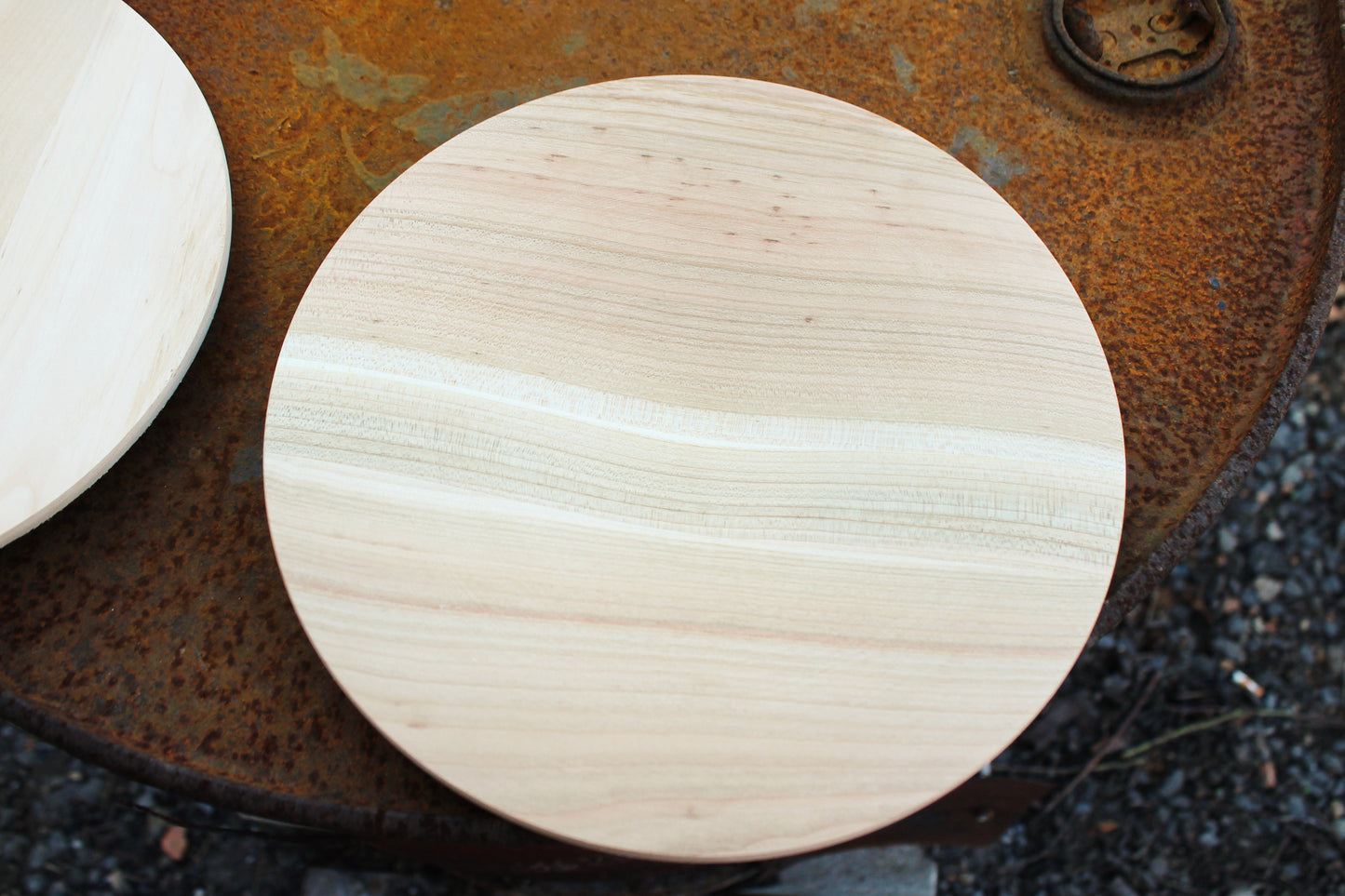 Wooden plate 25 cm 9.8 inches - unfinished natural eco friendly - made of beech wood